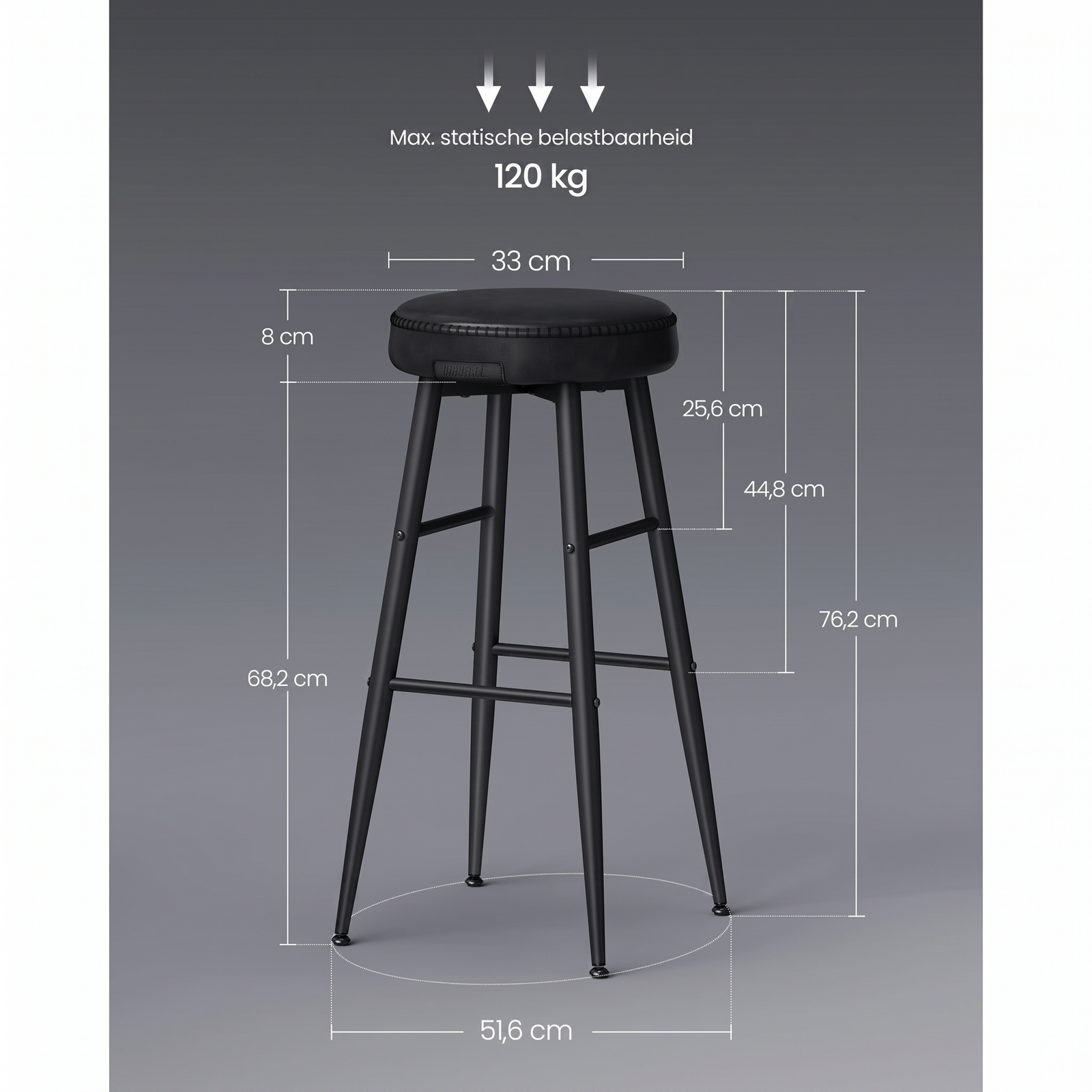 Set van 2 Barkrukken met Voetsteun – productweergave 18 | De Groot Living
