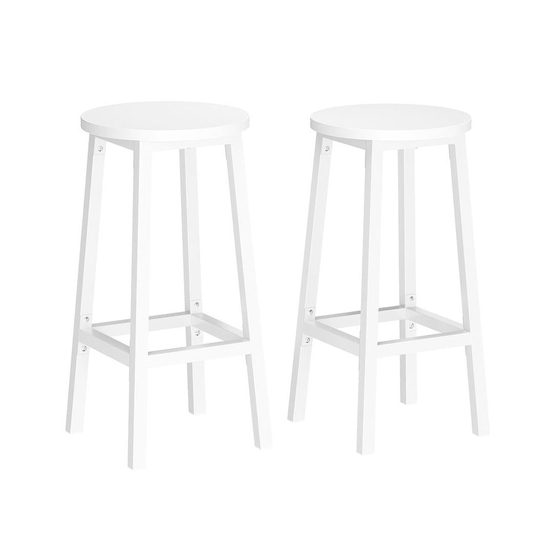 Set Van 2 Barkrukken met Voetsteun en Metalen Frame Voor Keuken of Bar – productweergave 4 | De Groot Living