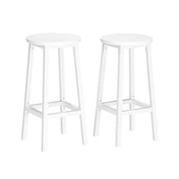 Set Van 2 Barkrukken met Voetsteun en Metalen Frame Voor Keuken of Bar – productweergave 4 | De Groot Living