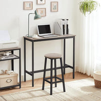 Set Van 2 Barkrukken met Voetsteun en Metalen Frame Voor Keuken of Bar – productweergave 7 | De Groot Living