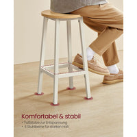 Set Van 2 Barkrukken met Voetsteun en Metalen Frame Voor Keuken of Bar – productweergave 18 | De Groot Living