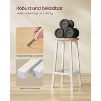 Set Van 2 Barkrukken met Voetsteun en Metalen Frame Voor Keuken of Bar – productweergave 19 | De Groot Living