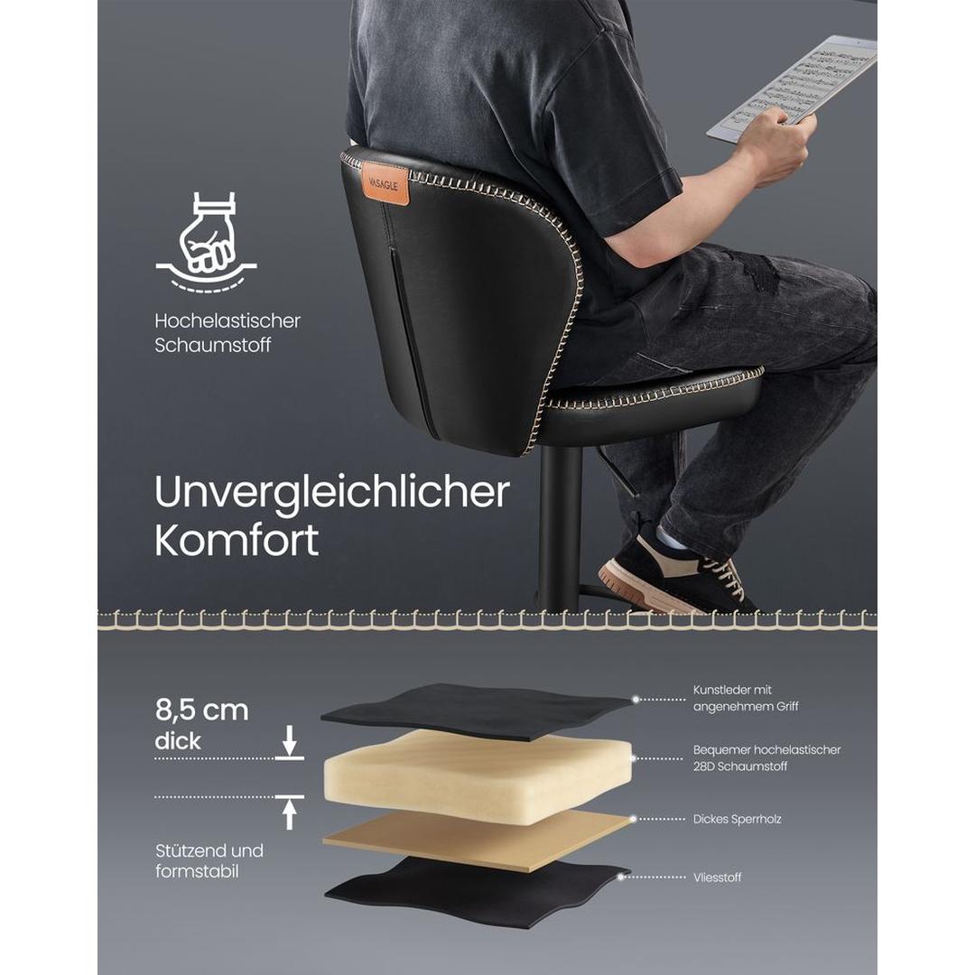 Set Van 2 Of 4 Barkrukken met Verstelbare Hoogte en 360° Draaifunctie – productweergave 4 | De Groot Living