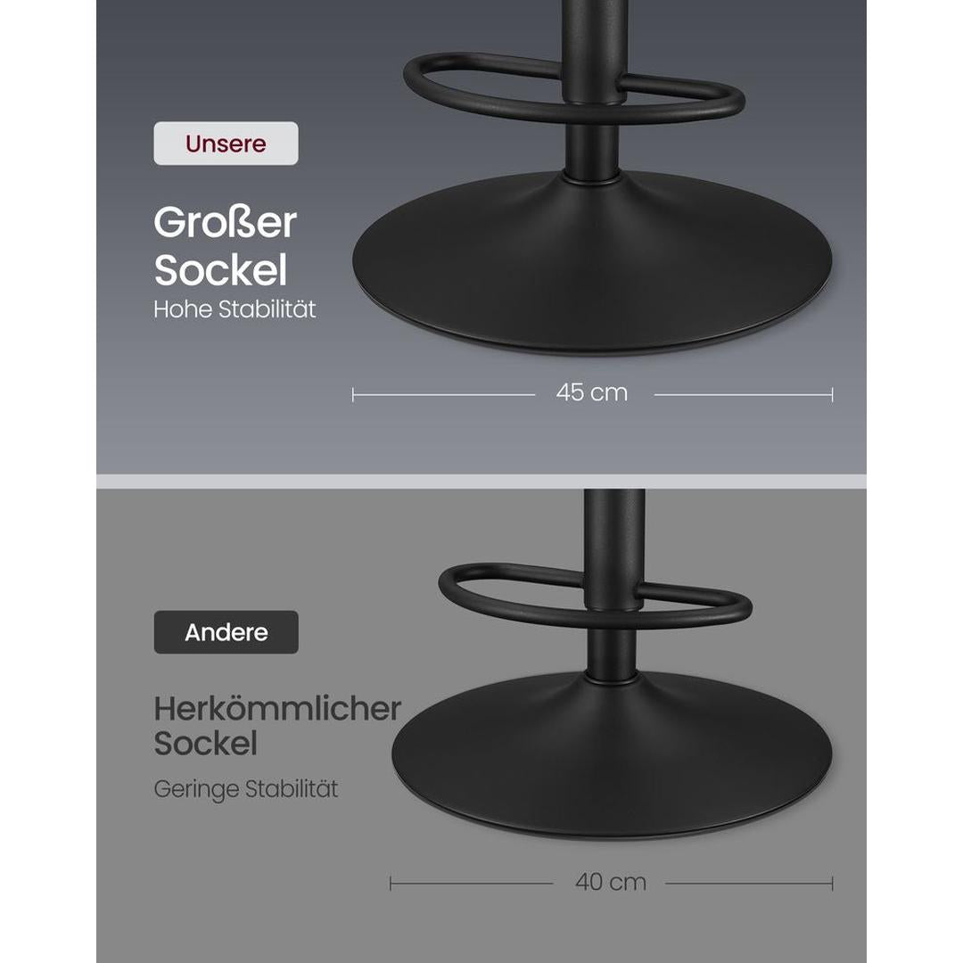 Set Van 2 Of 4 Barkrukken met Verstelbare Hoogte en 360° Draaifunctie – productweergave 5 | De Groot Living