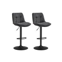 Set Van 2 Verstelbare Barstoelen met Rugleuning en 360° Draaifunctie – productweergave 1 | De Groot Living