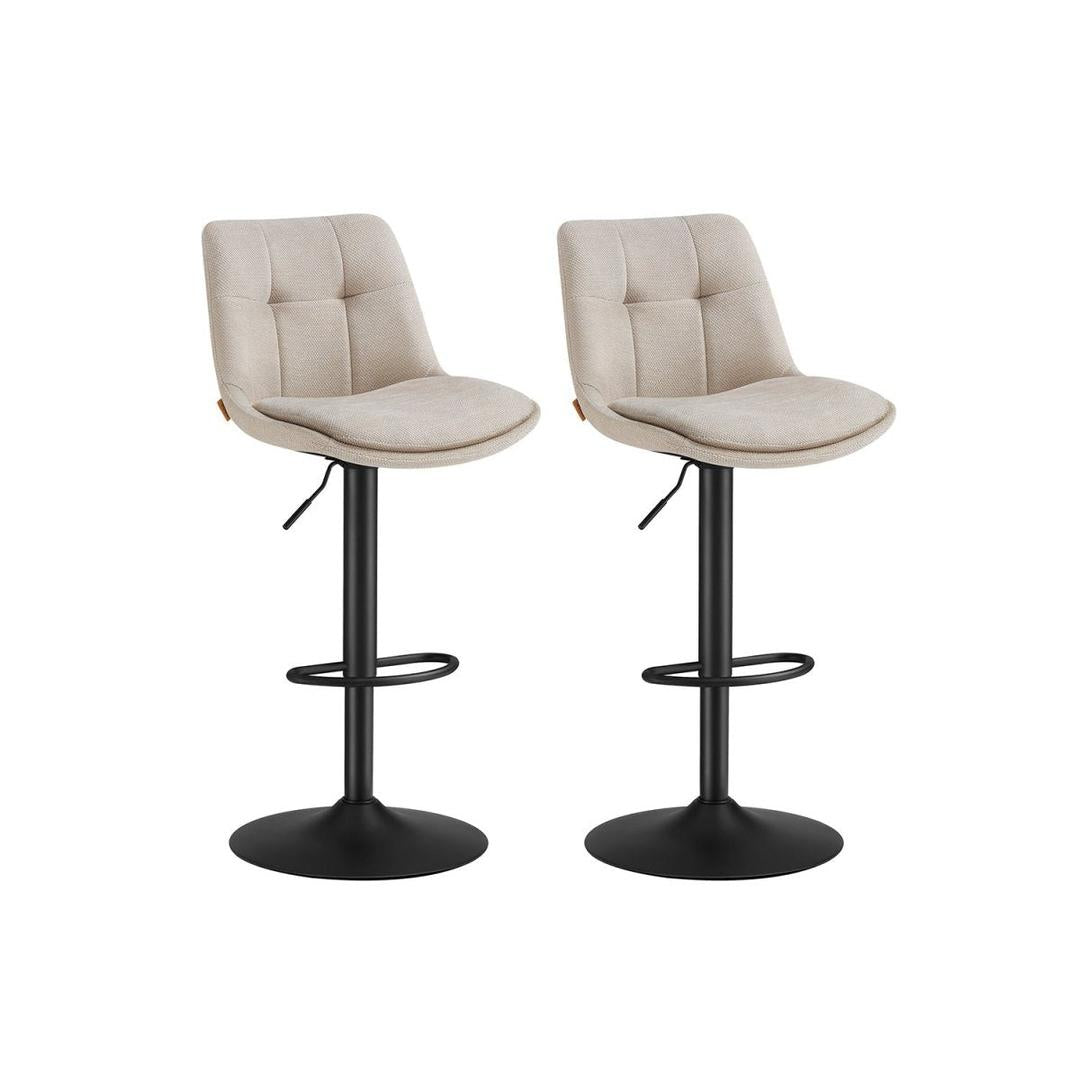 Set Van 2 Verstelbare Barstoelen met Rugleuning en 360° Draaifunctie – productweergave 2 | De Groot Living
