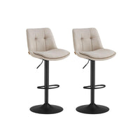 Set Van 2 Verstelbare Barstoelen met Rugleuning en 360° Draaifunctie – productweergave 2 | De Groot Living
