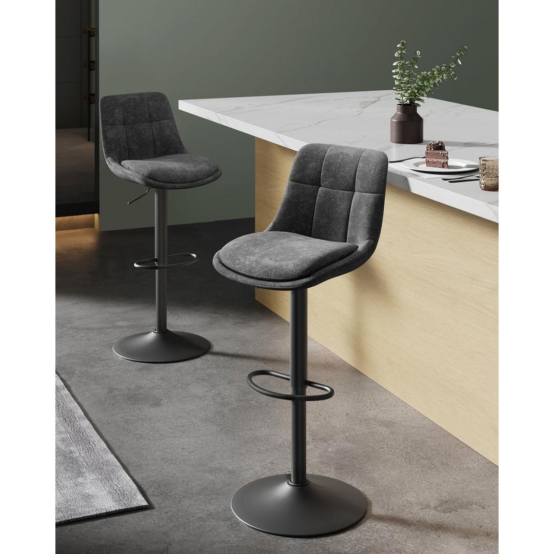 Set Van 2 Verstelbare Barstoelen met Rugleuning en 360° Draaifunctie – productweergave 3 | De Groot Living
