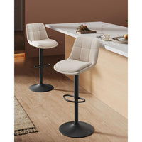 Set Van 2 Verstelbare Barstoelen met Rugleuning en 360° Draaifunctie – productweergave 7 | De Groot Living