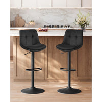 Set Van 2 Verstelbare Barstoelen met Rugleuning en 360° Draaifunctie – productweergave 10 | De Groot Living