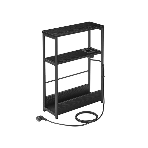 Smalle Bijzettafel met 3 Planken en Oplaadfunctie – productweergave 1 | De Groot Living