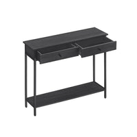 Smalle Sidetable met 2 Lades en Onderplank in Industriële Stijl – productweergave 9 | De Groot Living