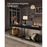 Smalle Sidetable met 2 Lades en Onderplank in Industriële Stijl – productweergave 11 | De Groot Living