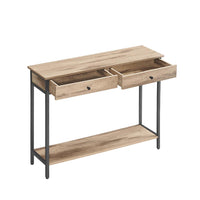 Smalle Sidetable met 2 Lades en Onderplank in Industriële Stijl – productweergave 15 | De Groot Living