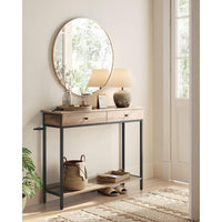 Smalle Sidetable met 2 Lades en Onderplank in Industriële Stijl – productweergave 16 | De Groot Living