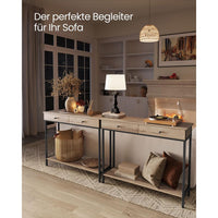 Smalle Sidetable met 2 Lades en Onderplank in Industriële Stijl – productweergave 17 | De Groot Living