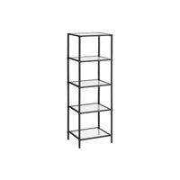Smalle Stellingkast van Gehard Glas met Stalen Frame – productweergave 4 | De Groot Living