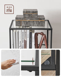 Smalle Stellingkast van Gehard Glas met Stalen Frame – productweergave 9 | De Groot Living