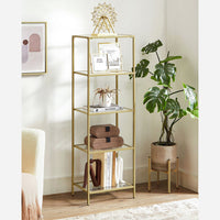 Smalle Stellingkast van Gehard Glas met Stalen Frame – productweergave 17 | De Groot Living