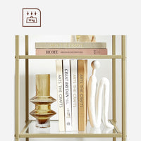 Smalle Stellingkast van Gehard Glas met Stalen Frame – productweergave 18 | De Groot Living