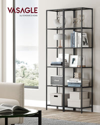 Smalle Stellingkast van Gehard Glas met Stalen Frame – productweergave 23 | De Groot Living