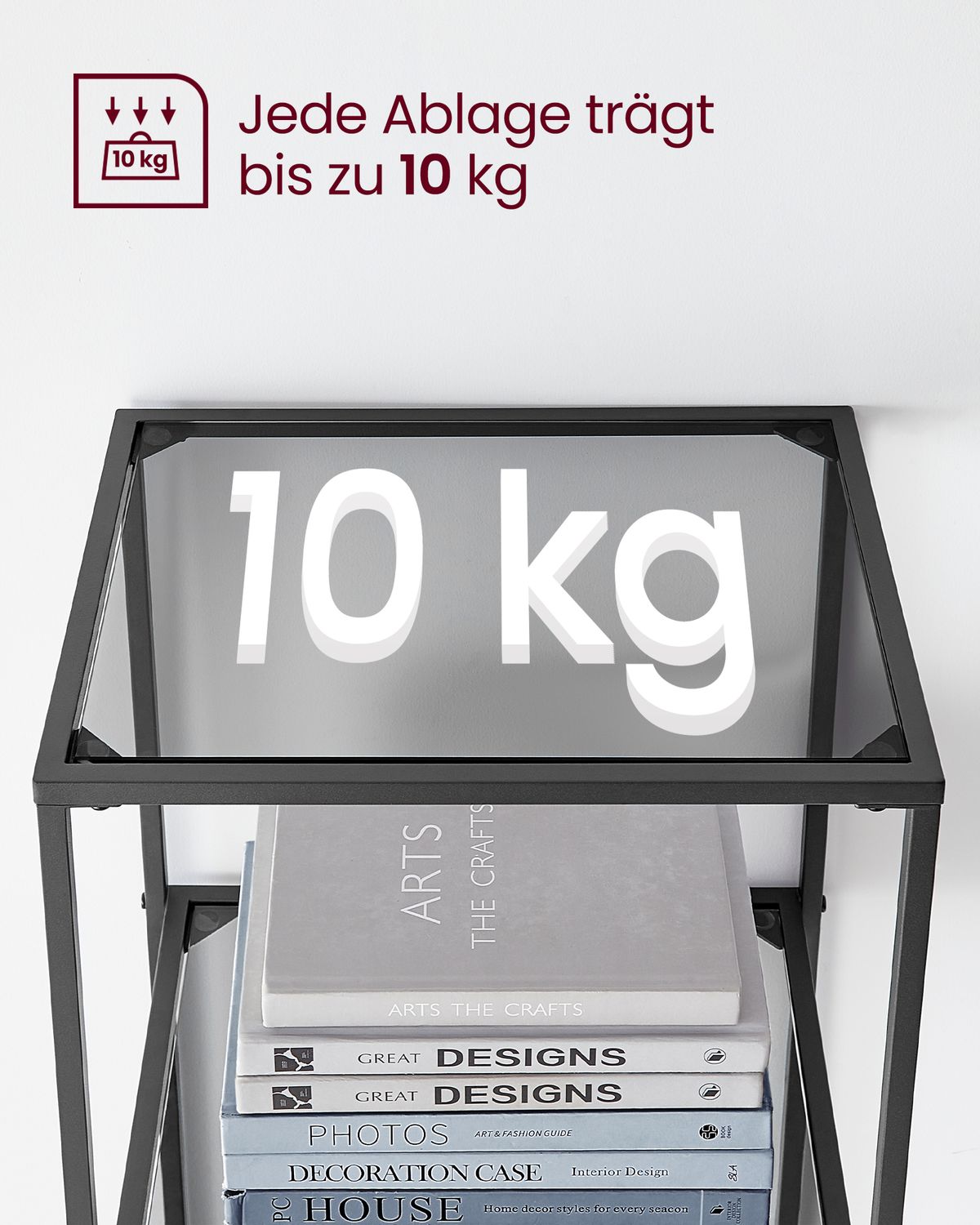 Smalle Stellingkast van Gehard Glas met Stalen Frame – productweergave 26 | De Groot Living