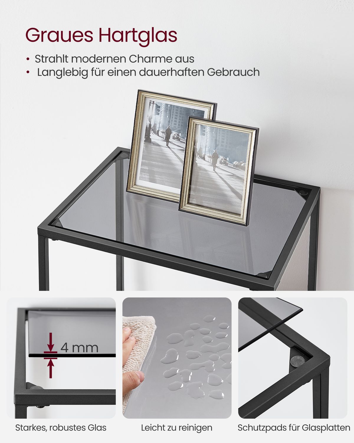 Smalle Stellingkast van Gehard Glas met Stalen Frame – productweergave 27 | De Groot Living