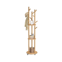 Staande Kapstok met Houten Planken – productweergave 8 | De Groot Living