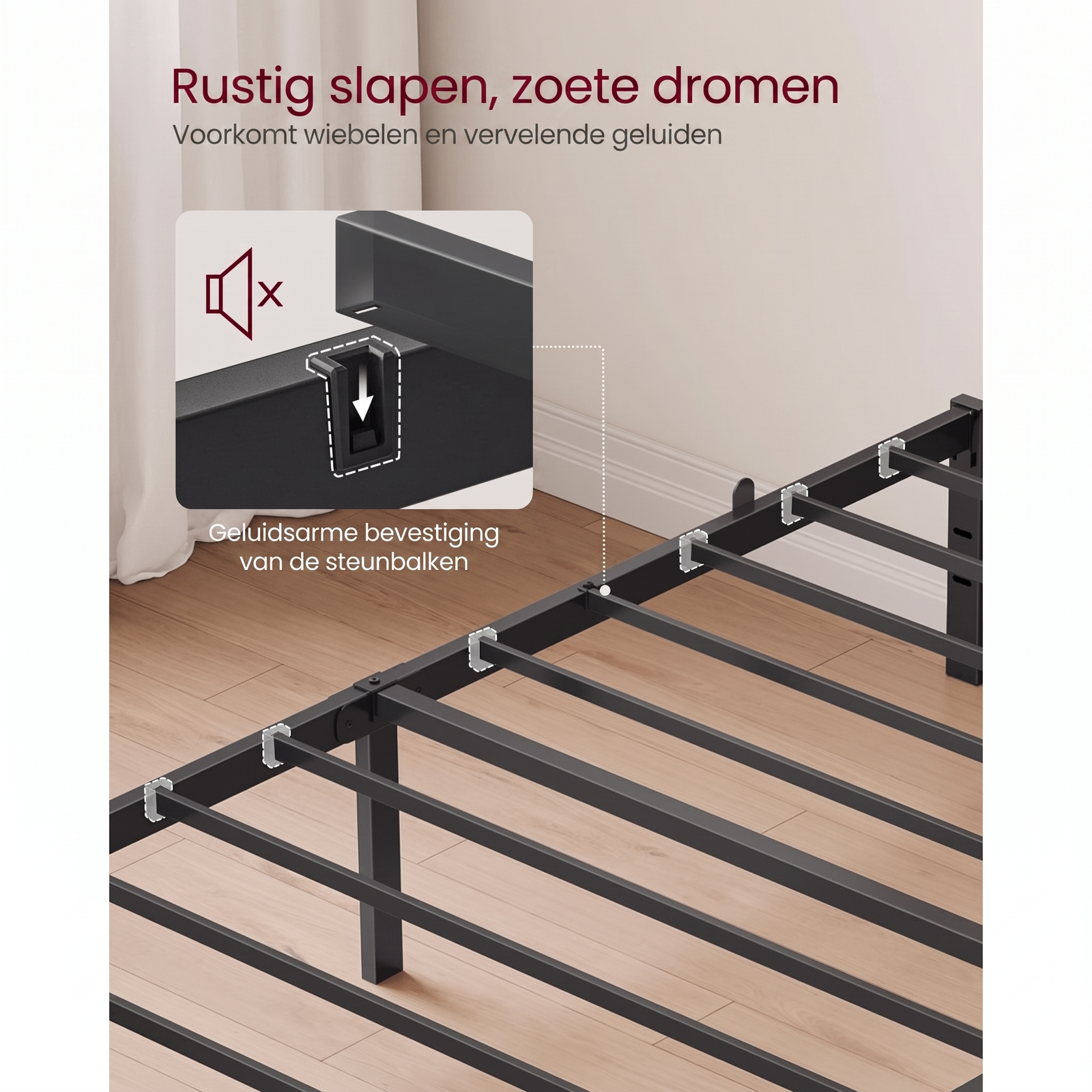Stalen Bedframe met Verhoogd Onderbed – productweergave 5 | De Groot Living
