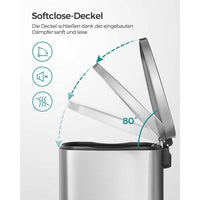 Stalen Keukenafvalbak Met Pedaal en Soft-Close Deksel 50 Liter – productweergave 9 | De Groot Living