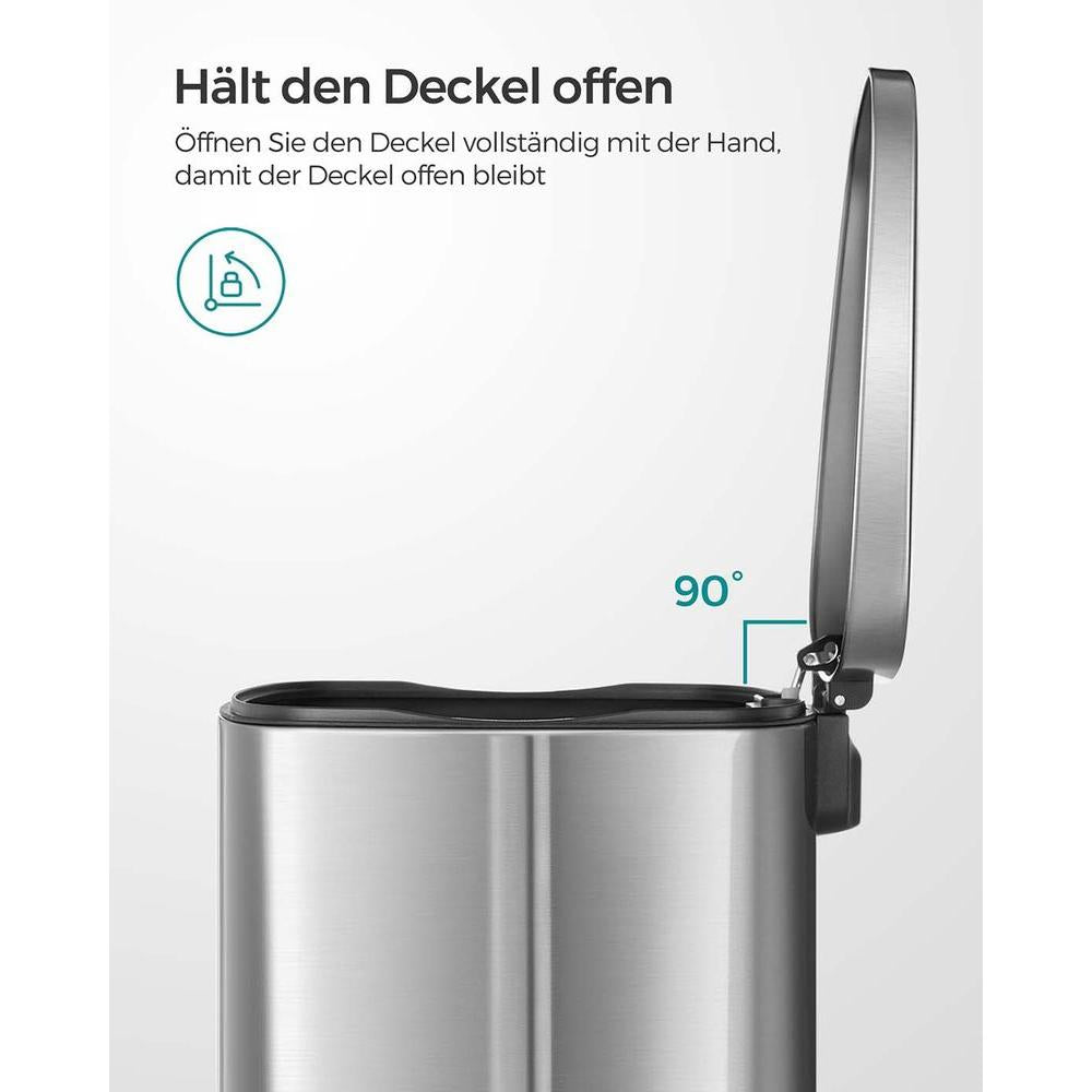 Stalen Keukenafvalbak Met Pedaal en Soft-Close Deksel 50 Liter – productweergave 10 | De Groot Living