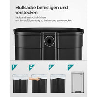 Stalen Keukenafvalbak Met Pedaal en Soft-Close Deksel 50 Liter – productweergave 11 | De Groot Living
