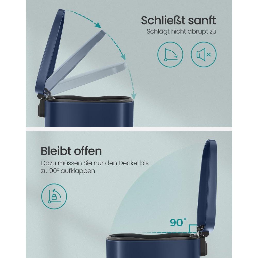 Stalen Keukenafvalbak Met Pedaal en Soft-Close Deksel 50 Liter – productweergave 21 | De Groot Living