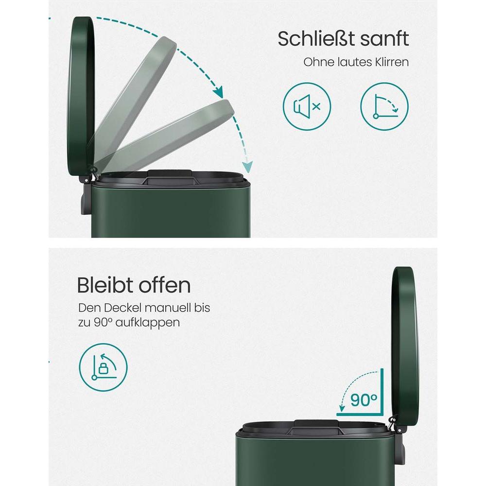 Stalen Keukenafvalbak Met Pedaal en Soft-Close Deksel 50 Liter – productweergave 37 | De Groot Living