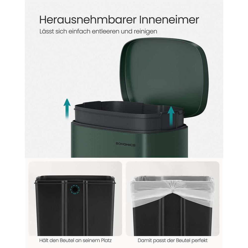 Stalen Keukenafvalbak Met Pedaal en Soft-Close Deksel 50 Liter – productweergave 38 | De Groot Living