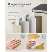 Stalen Pedaalemmer met Soft-Close Deksel en Uitneembare Binnenemmer – productweergave 12 | De Groot Living