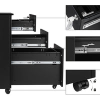 Stalen Rolcontainer met 3 Laden en Hangmap – productweergave 15 | De Groot Living