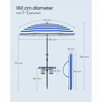 Strandparasol met Opbergvak en UPF 50+ UV-bescherming – productweergave 7 | De Groot Living