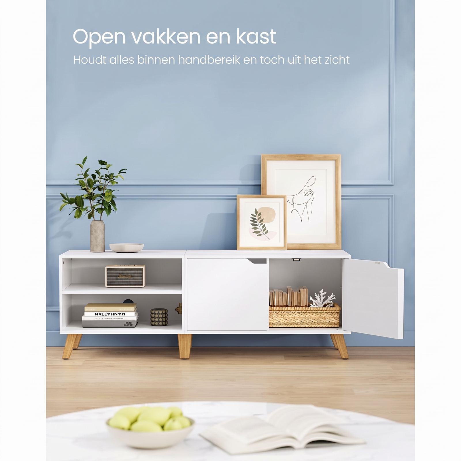 TV-Meubel met 2 Deuren en Verstelbare Legplanken – productweergave 10 | De Groot Living
