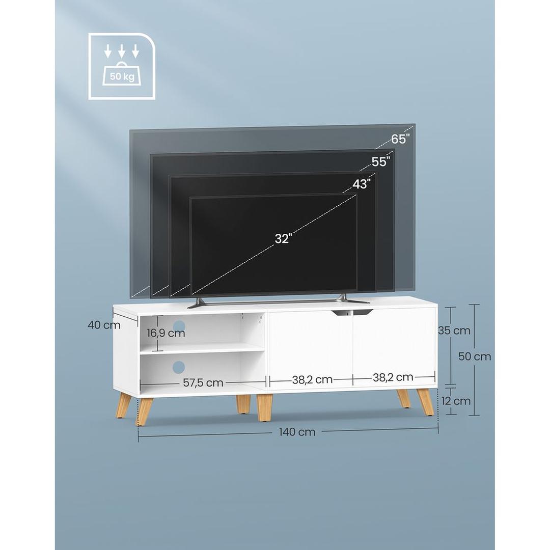 TV-Meubel met 2 Deuren en Verstelbare Legplanken – productweergave 11 | De Groot Living