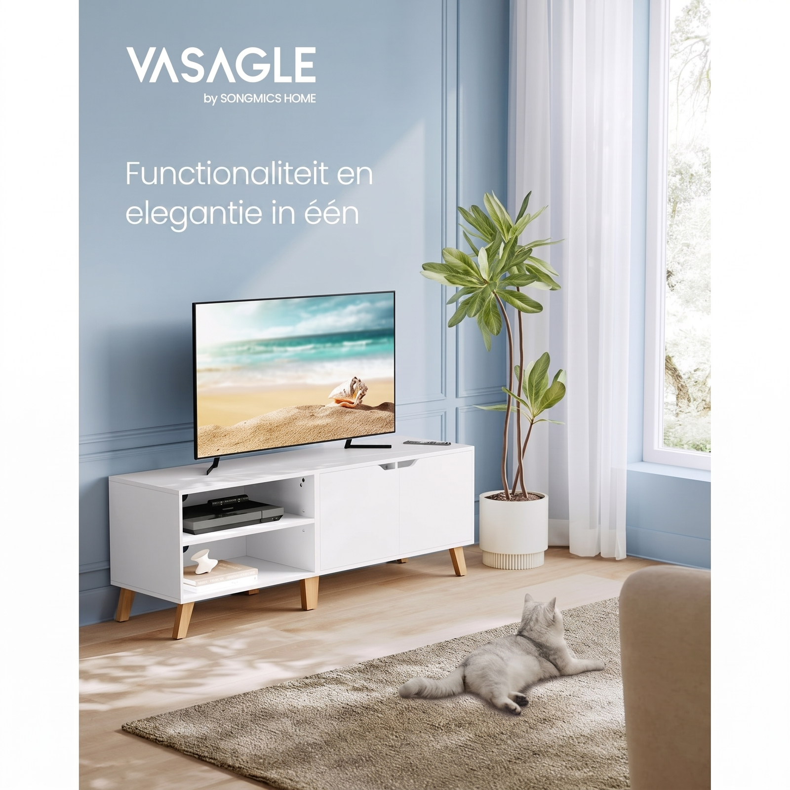TV-Meubel met 2 Deuren en Verstelbare Legplanken – productweergave 15 | De Groot Living