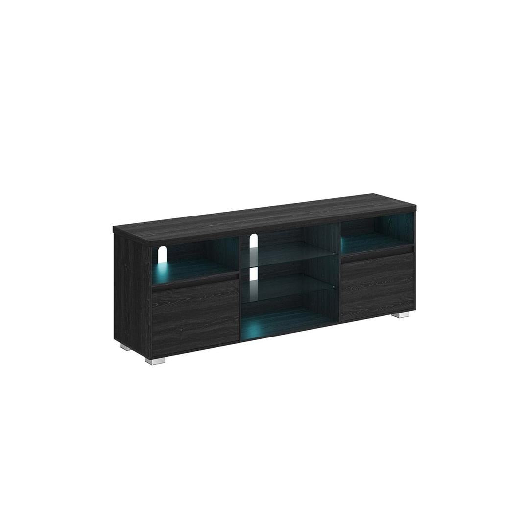 TV-Meubel met LED-Verlichting en Verstelbare Glazen Planken – productweergave 1 | De Groot Living