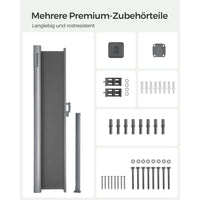 Uitschuifbaar Tuinscherm Voor Balkon en Terras 180 cm Hoog – productweergave 10 | De Groot Living