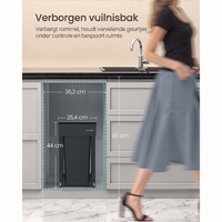 Uittrekbare Prullenbak voor Keukenkast met Afvalscheiding – productweergave 4 | De Groot Living