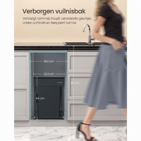 Uittrekbare Prullenbak voor Keukenkast met Afvalscheiding – productweergave 9 | De Groot Living