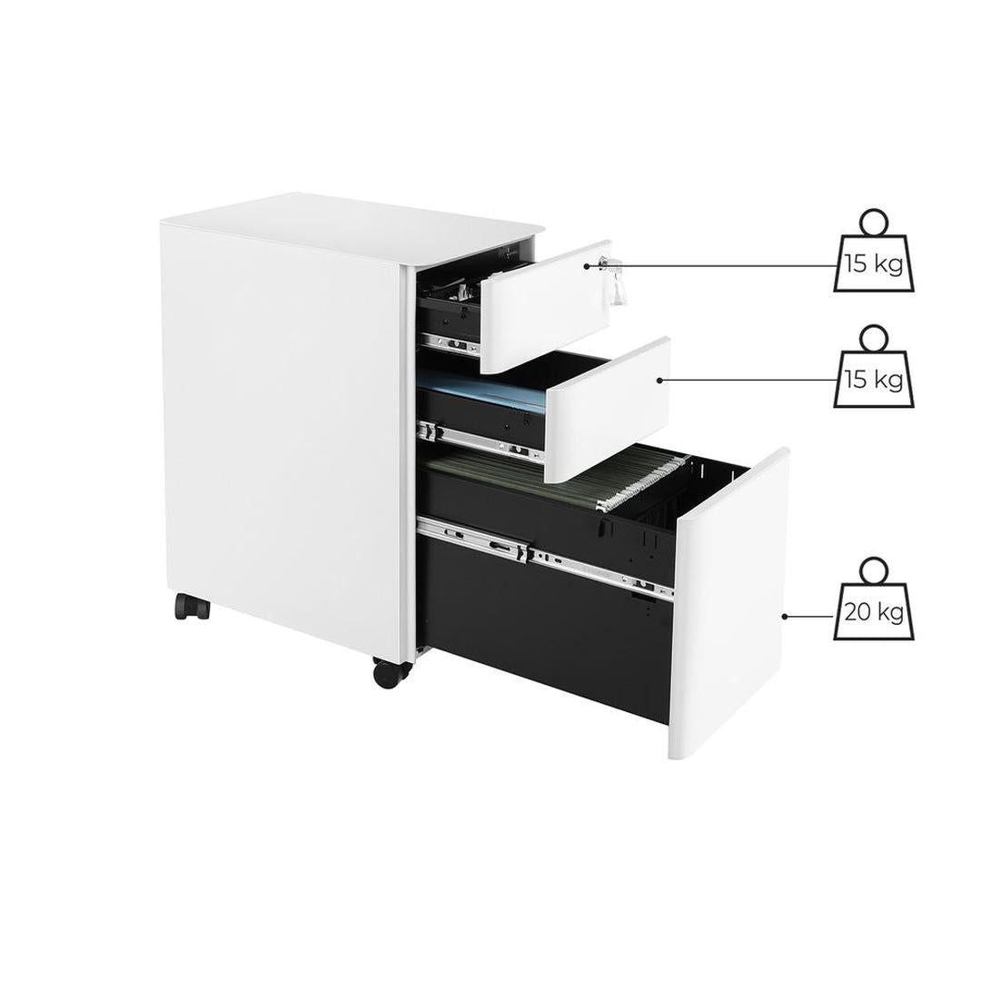 Verrijdbare Ladekast met Slot en 3 Lades – productweergave 5 | De Groot Living