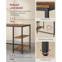 Vintage Bureau 140 cm met Laden en Planken in Industrieel Design – productweergave 3 | De Groot Living