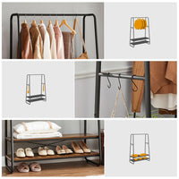 Vrijstaand Metalen Kledingrek met Kledingstang en Opbergplank – productweergave 10 | De Groot Living