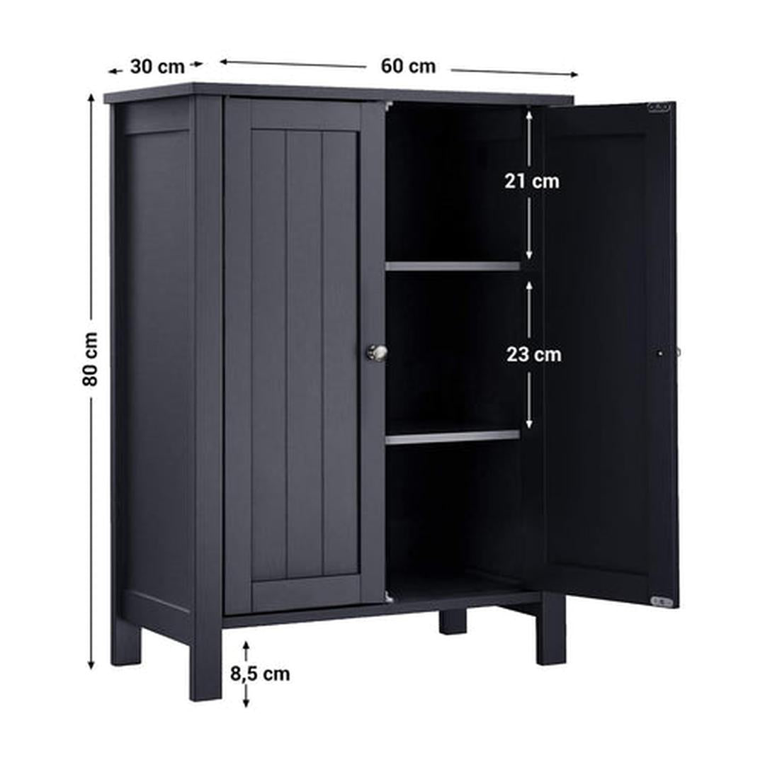 Vrijstaande Badkamerkast met 2 Deuren en Verstelbare Legplanken – productweergave 7 | De Groot Living