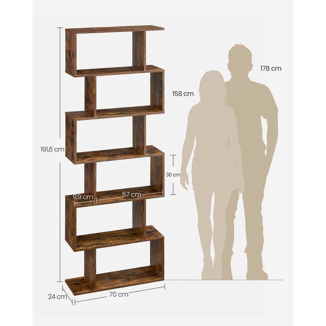 Vrijstaande Boekenkast Met 6 Legplanken Voor Woonkamer of Kantoor – productweergave 14 | De Groot Living